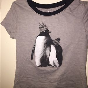 Penguin Gray Crop Top