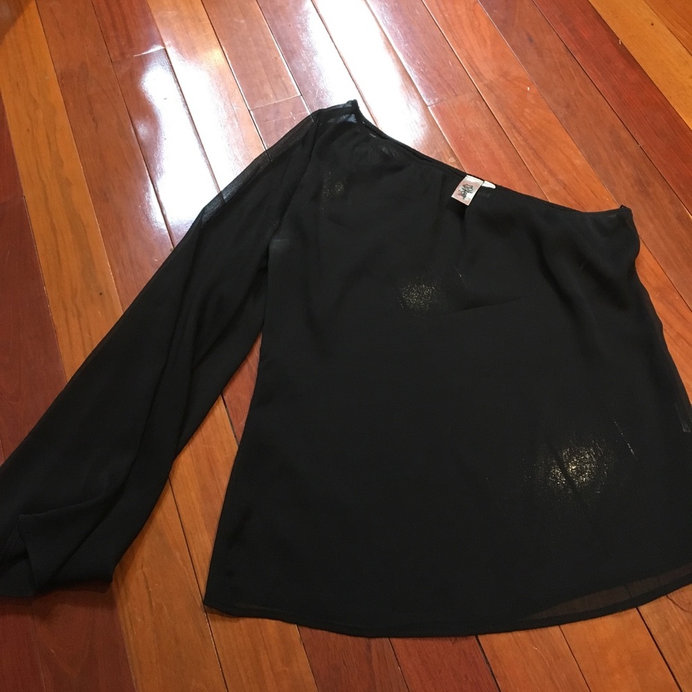 Sheer black blouse! Super sexy!