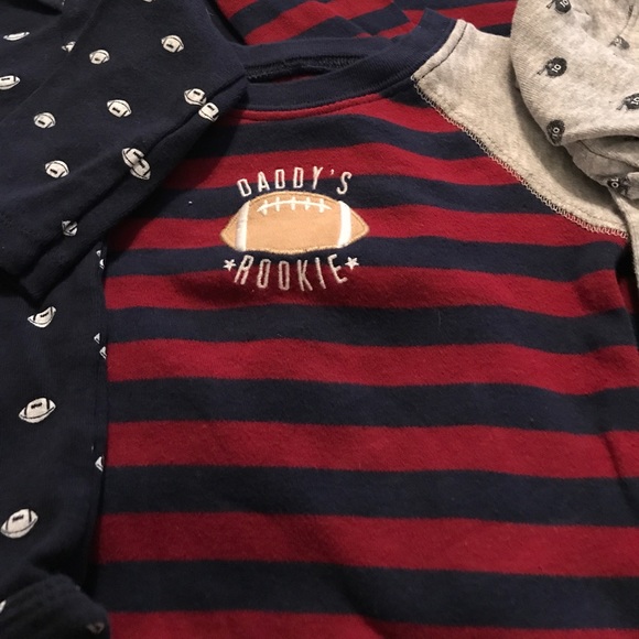 12 months football themed onesie set - Picture 2 of 4