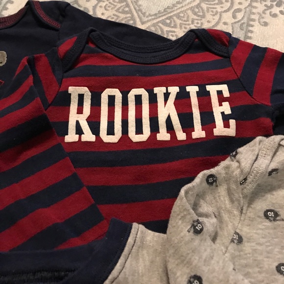 12 months football themed onesie set - Picture 3 of 4