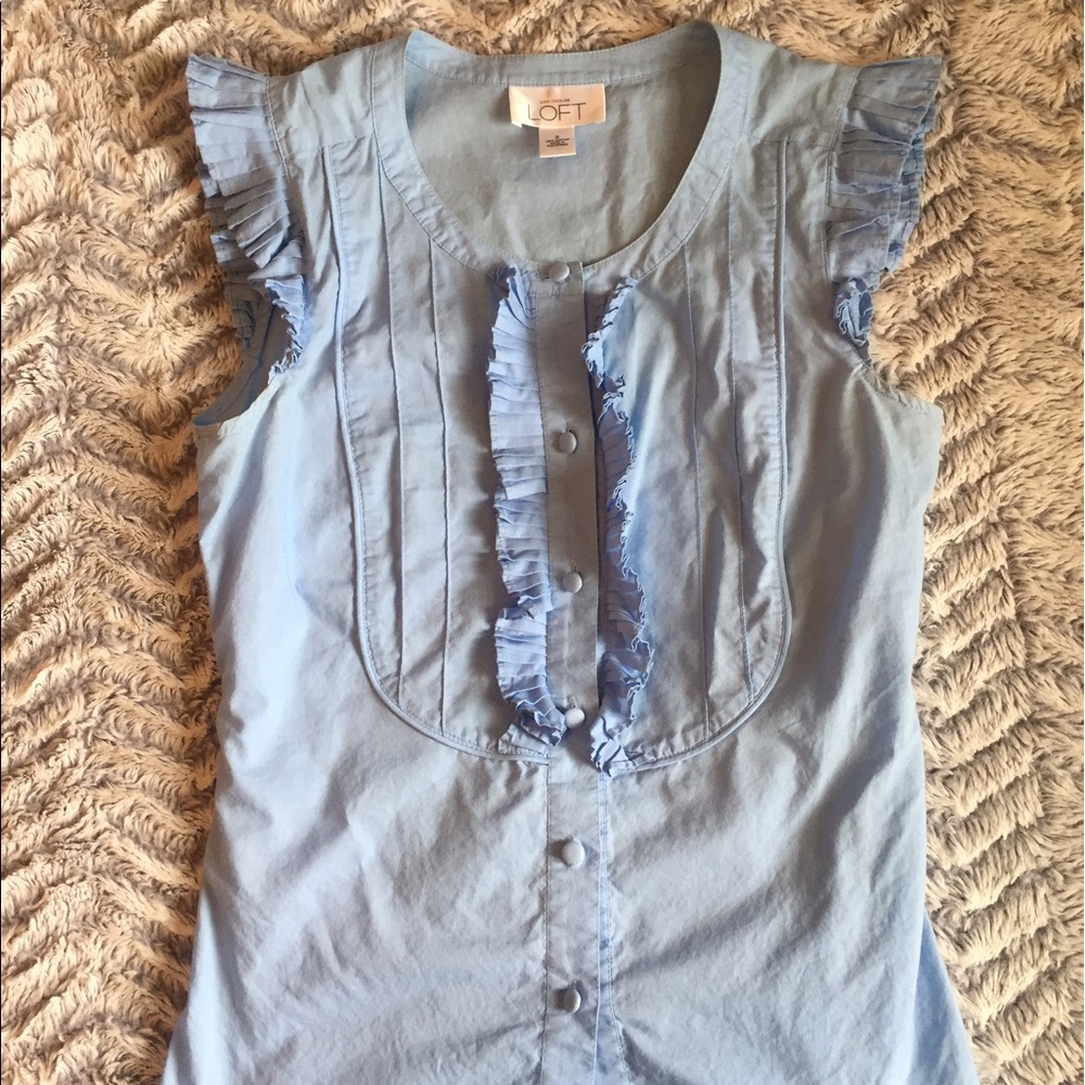 Ann Taylor LOFT Blue Top