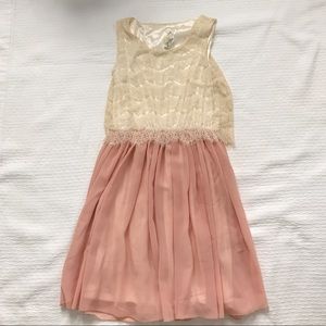 Chiffon and lace dress