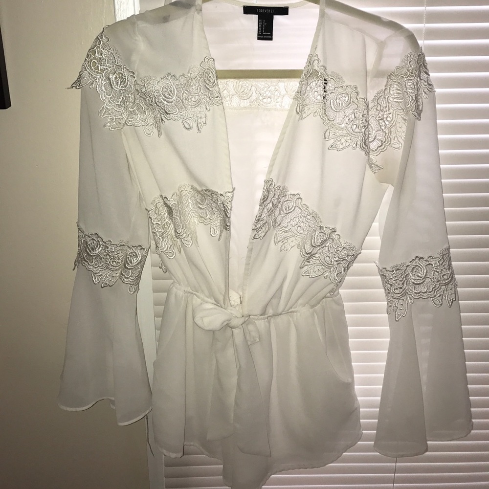 White forever 21 romper