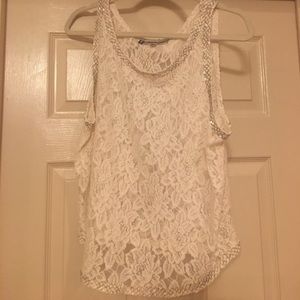 Jennifer Lopez lace tank with beadingFLASH SALE