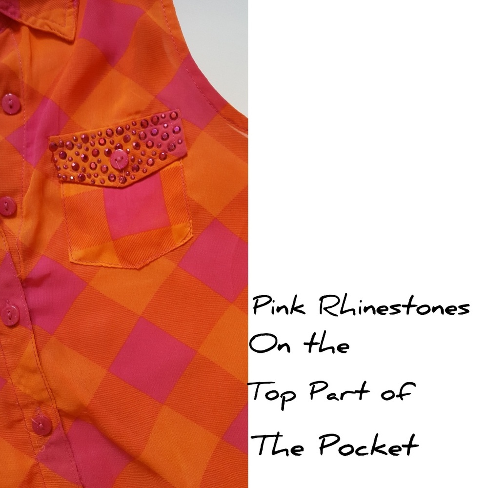 Justice Orange and Pink Top