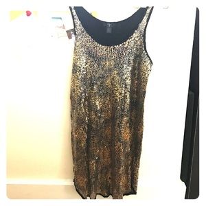 Aqua brand Gold sequin dress