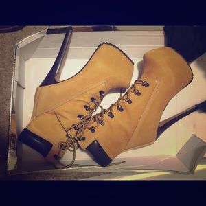 Zigi Girl Lace up Tan Booties