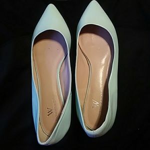 Mint green pointed toe flats!
