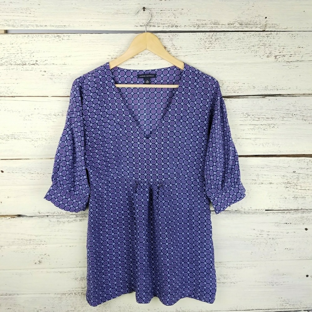Banana Republic Purple Tunic Boho Blouse