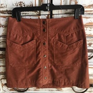 Free people faux leather skirt