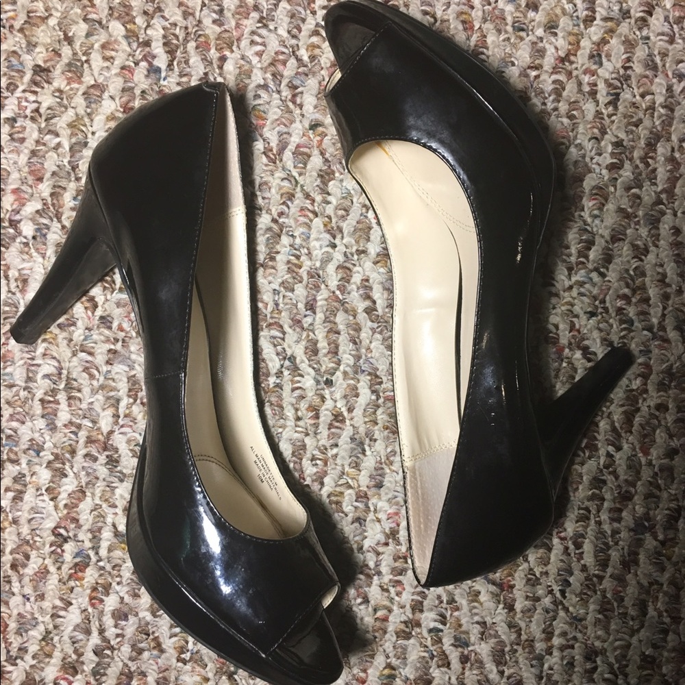 Peep Toe Black Heels