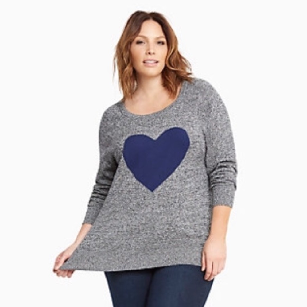 NWT Torrid Heart Raglan Sweater