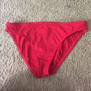 Plain red bikini bottom