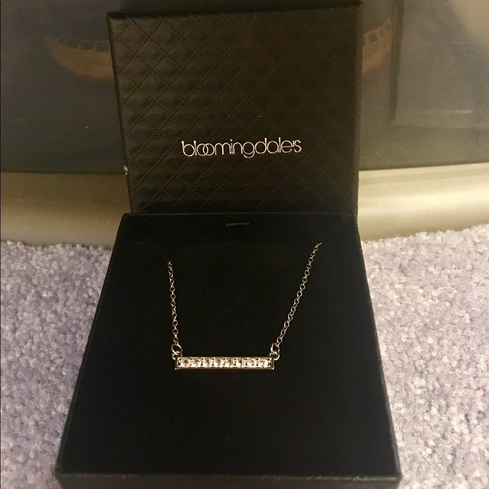 Cubic Zirconium Silver Plated Necklace