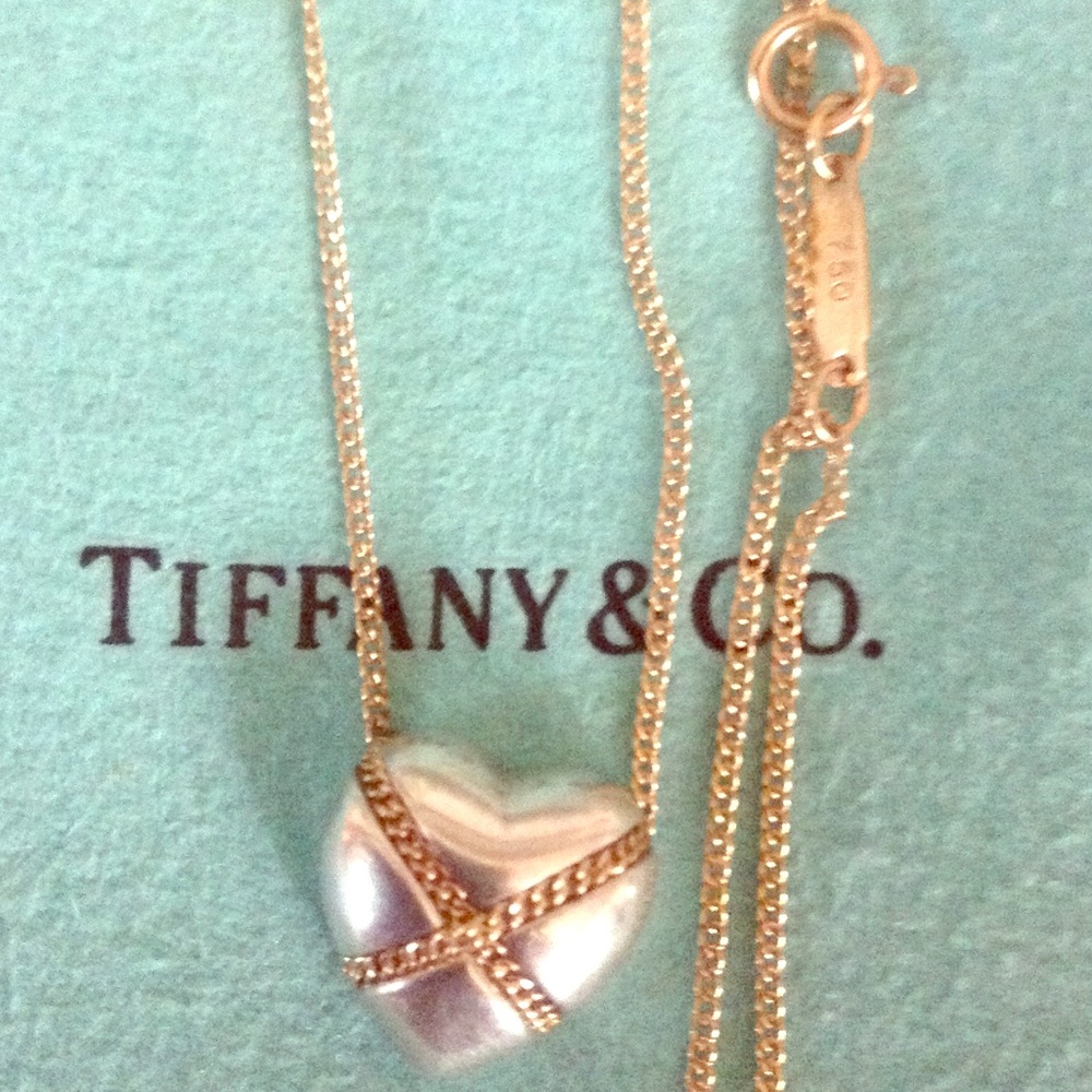 SOLD!!  Authentic Tiffany 18k wrapped heart