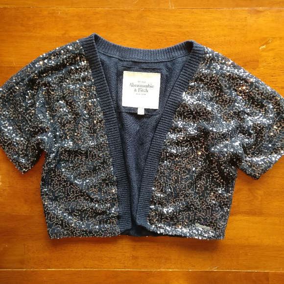 Abercrombie & Fitch Sweaters - Abercrombie & Fitch Sequin Short Sleeve Shrug