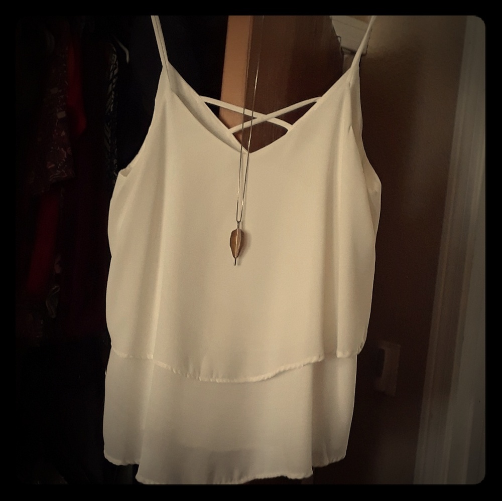 Flowy White Tank