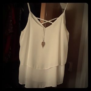 Flowy White Tank