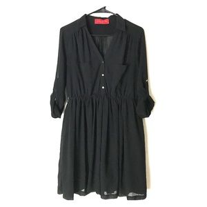 Fit and Flare Button Up Dress