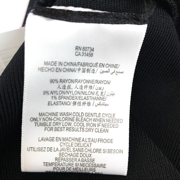 NWOT BCBG Max Azria black bodycon dress - Picture 8 of 8