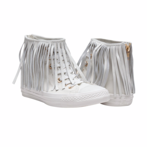 New Fringe Chucks, White