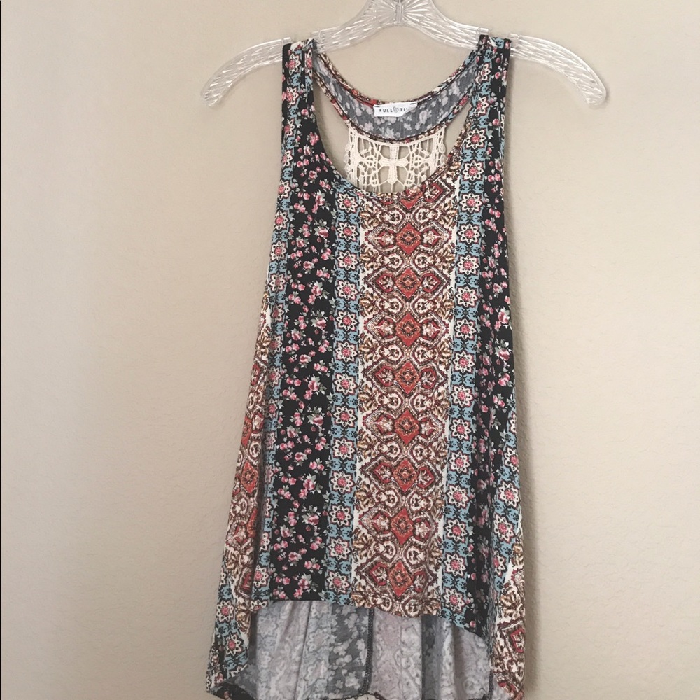 Patterned floral tank