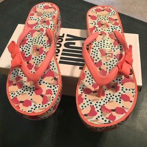 Juicy Couture Capster flip flops spiked coral