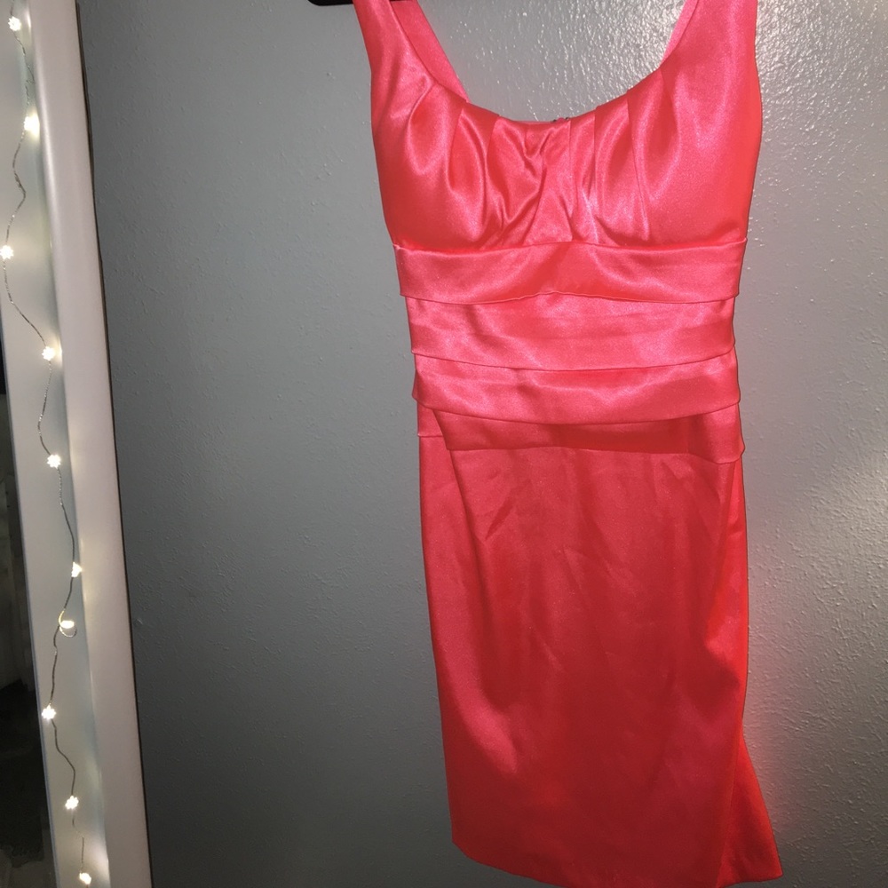Neon Coral Mini Dress