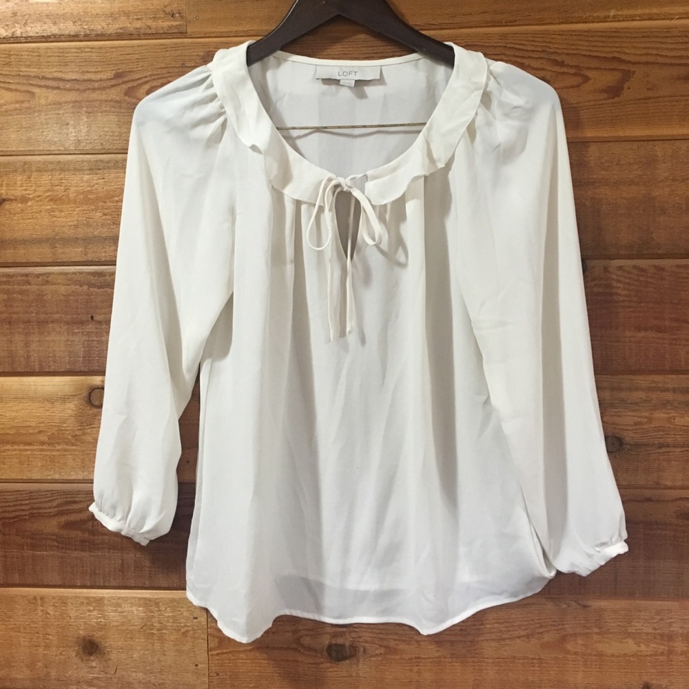 Loft long sleeve lightweight blouse