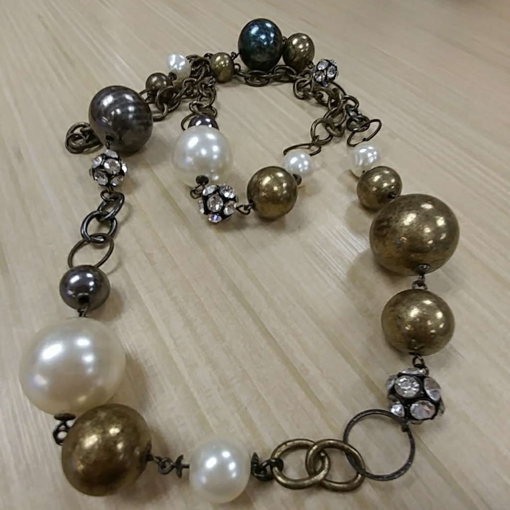 VANITY Mixed metals ball necklace - Picture 1 of 6