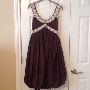 Beautiful Silk Lace Trimmed Dress