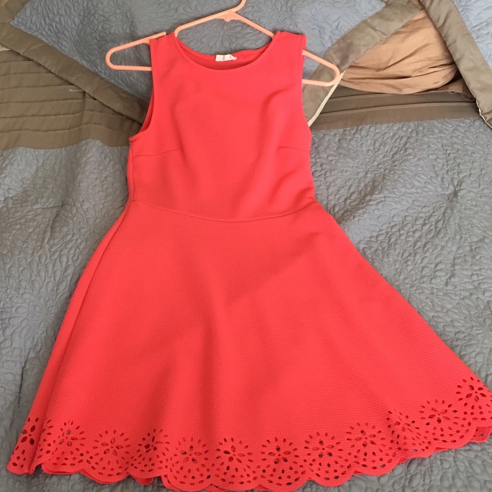Coral colored beautiful dress