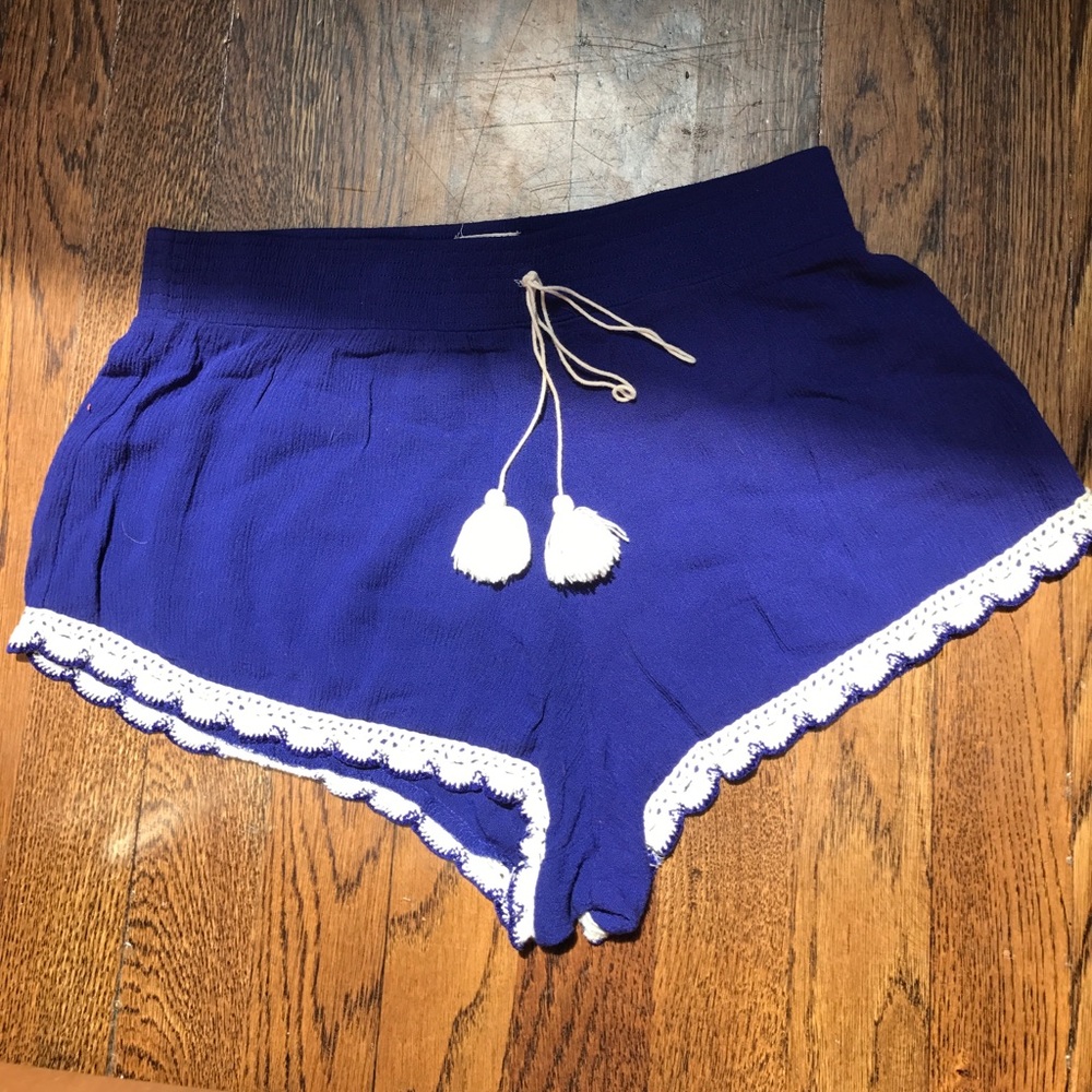 LA Hearts Indigo Soft  Shorts with lace trim