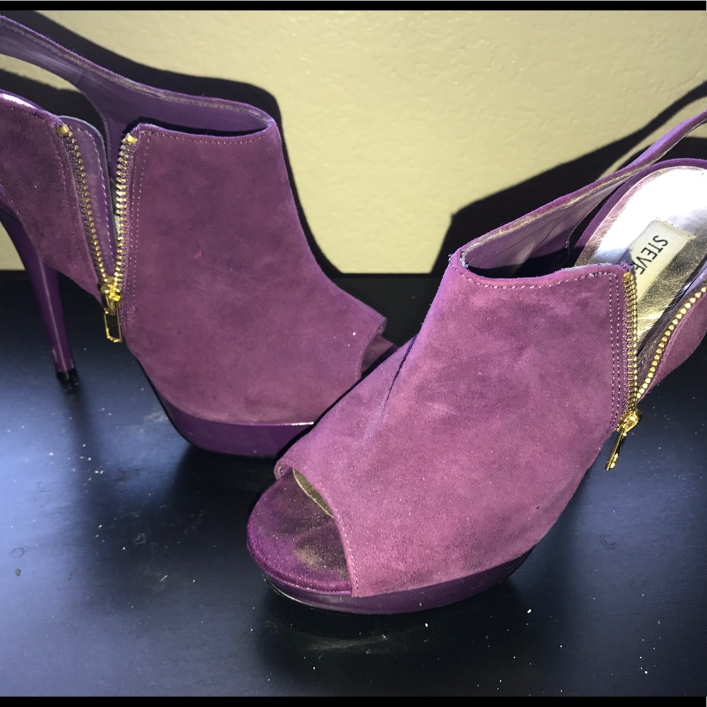 Purple and gold Steve Madden shoes EUC