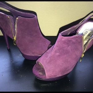 Purple and gold Steve Madden shoes EUC