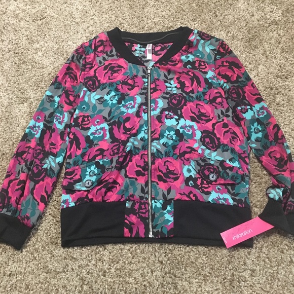 Xhilaration Jackets & Blazers - Xhilaration Floral Bomber