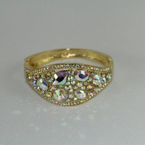 Australian Crystal  AB Hinged Bracelet