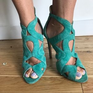 Zara Green strapped high heel sandals