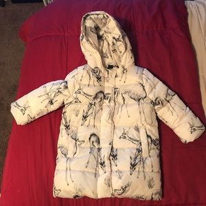 Toddler Girls size 2 "deer" puffer jacket