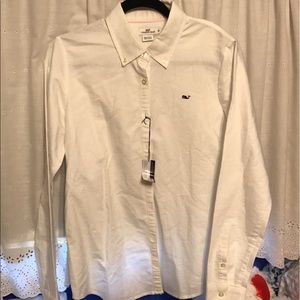 Women's vineyard vines white button up oxford