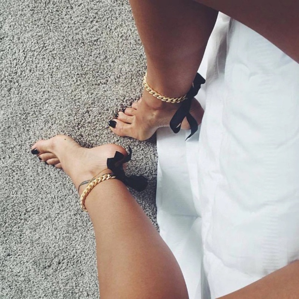 💫Host Pick🌟 Elegant Ribbon Bow Anklet - Picture 4 of 8