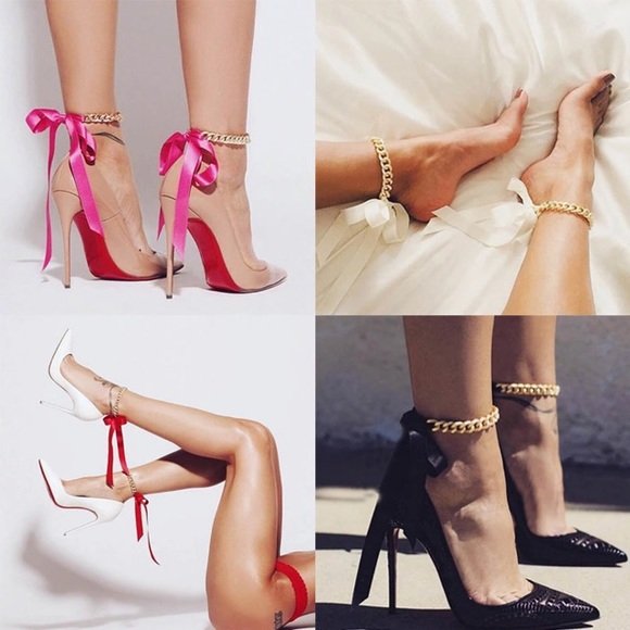 💫Host Pick🌟 Elegant Ribbon Bow Anklet - Picture 3 of 8