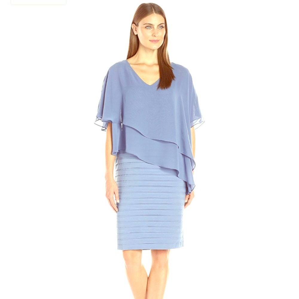Adrianna Papell Layered Chiffon Dress NEW w/TAGS