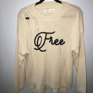 Distressed "Free Spirit" Sweater