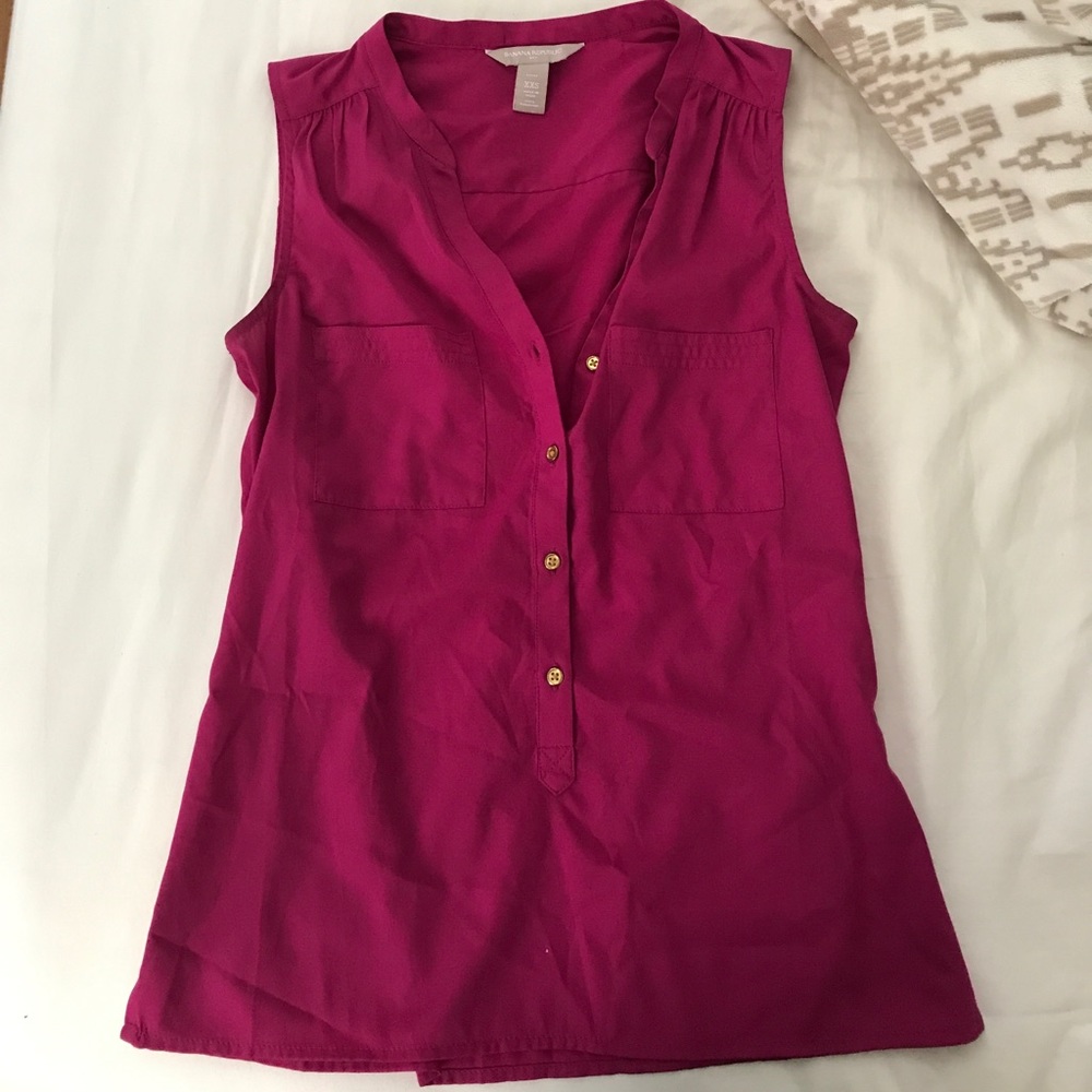 Purple petite Banana Republic Blouse size XXS 💖