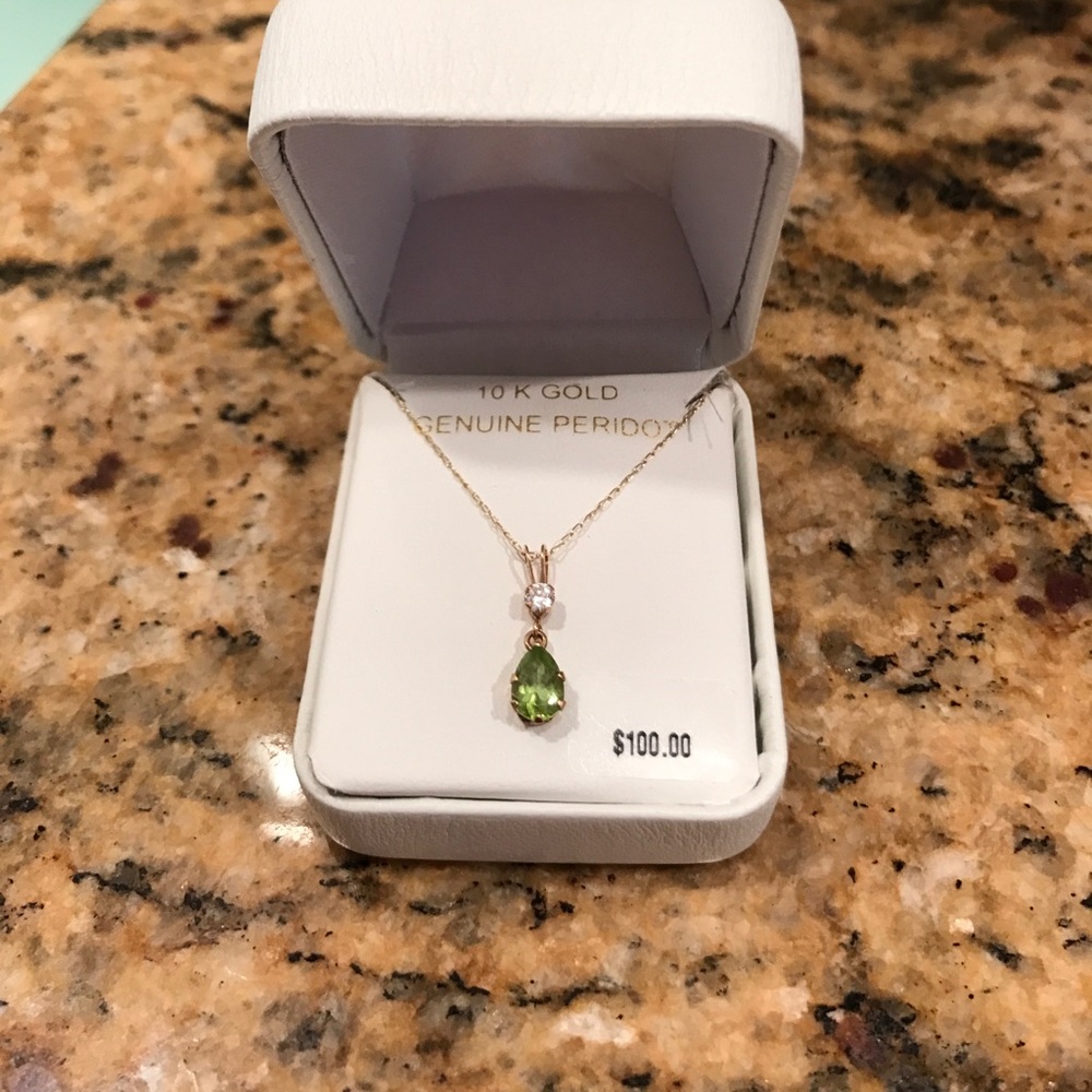 Gold Peridot Necklace