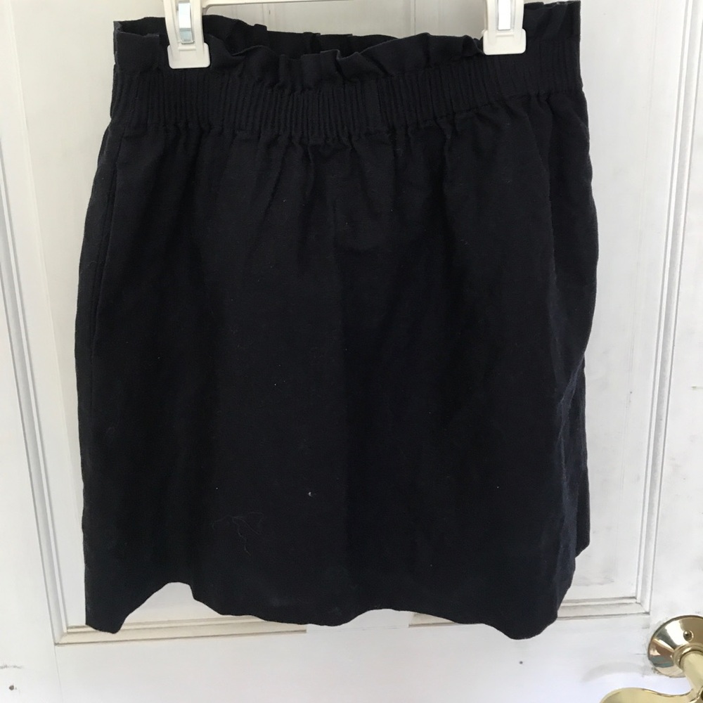 J crew navy wool skirt