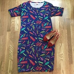 LuLaRoe Julia Floral Print Dress 2XL