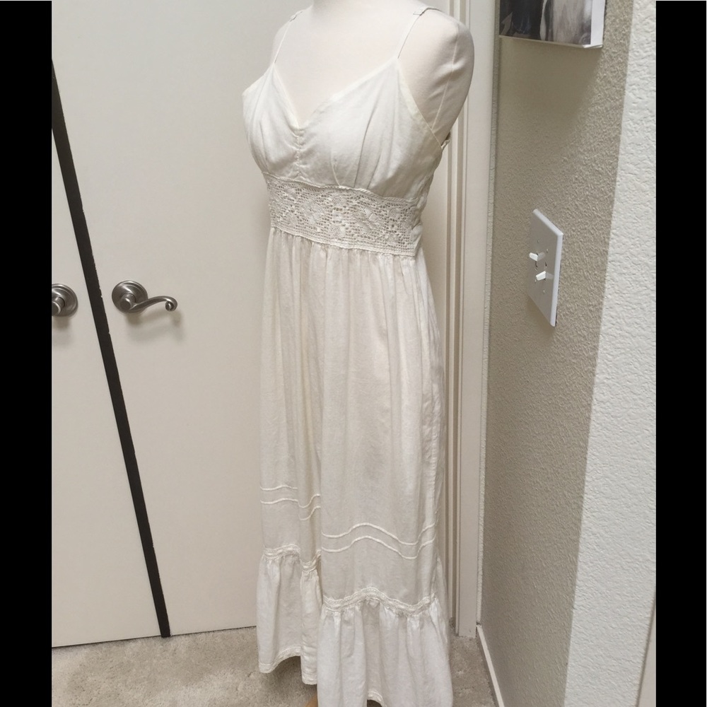 Cotton white sun dress