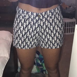 Seahorse patterned shorts